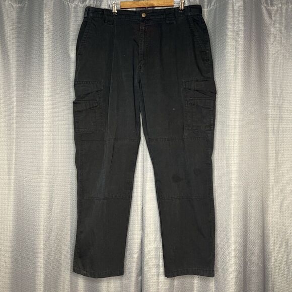 TRU SPEC MENS TACTICAL RIPSTOP CARGO PANTS 42 X 32 BLACK - Picture 1 of 1